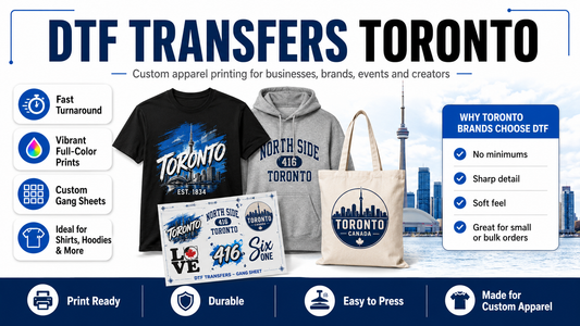 DTF transfers Toronto for custom t-shirts and hoodies