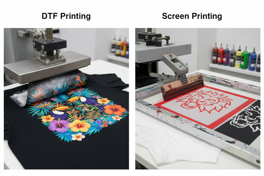 DTF printing vs screen printing for custom clothing
