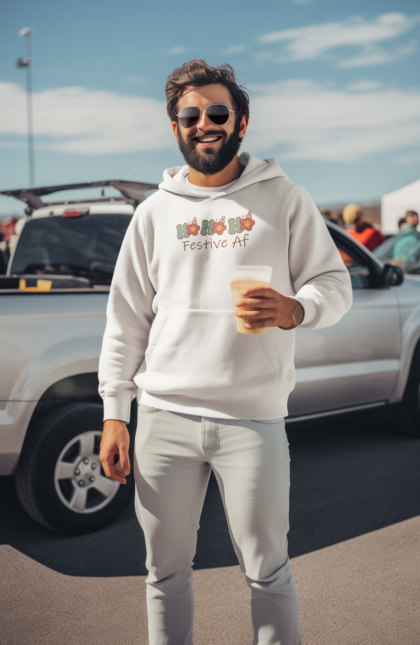 Ho Ho Ho Festive AF Christmas Hoodie