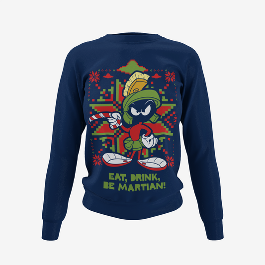 Eat Drink, Be Martian! Crewneck Sweater