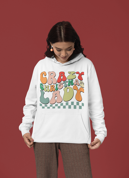 Crazy Christmas Lady Hoodie