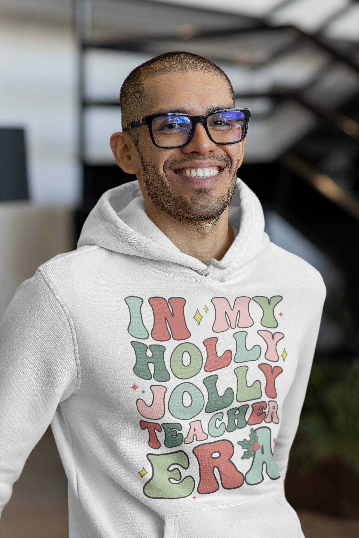 In My Holly Jolly Teacher Era Christmas Hoodie