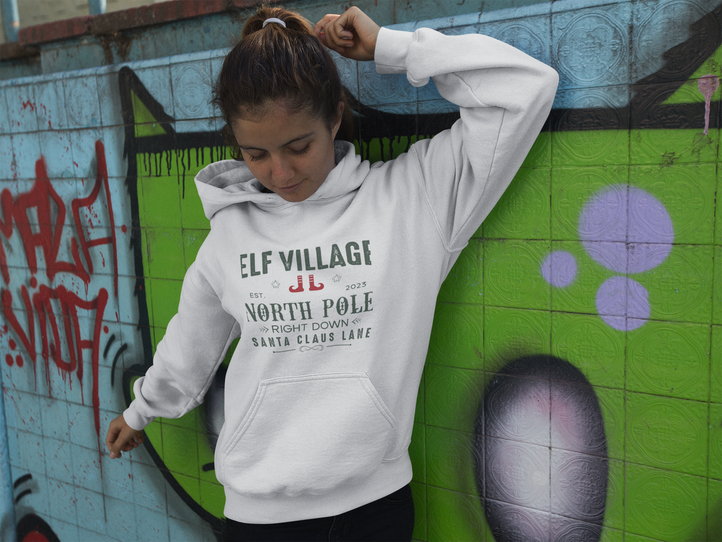 Elf Village Christmas Hoodie