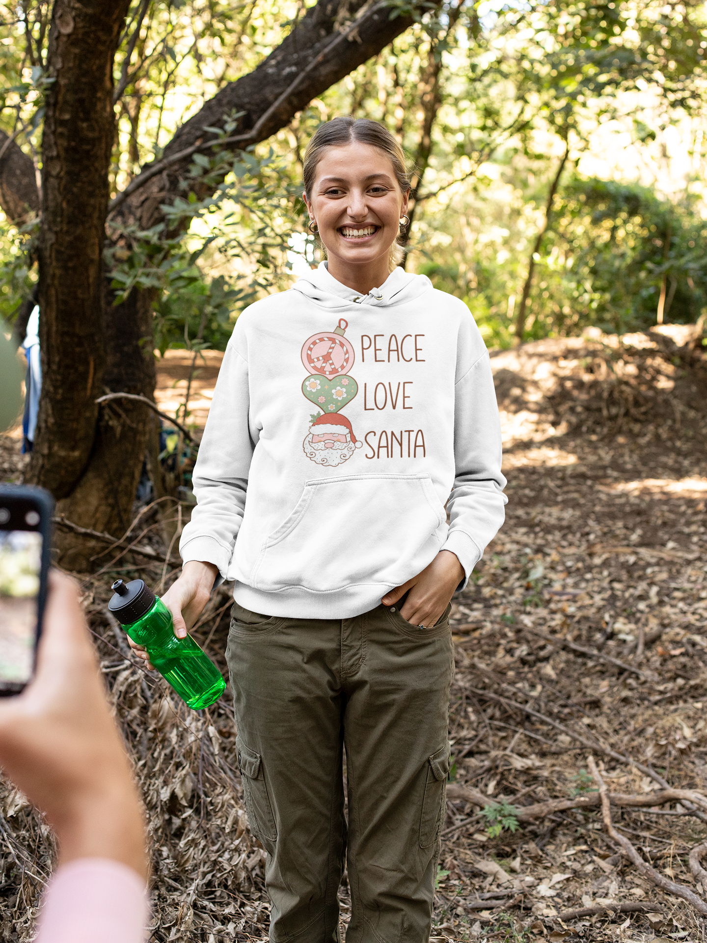 Peace Love Santa Christmas Hoodie