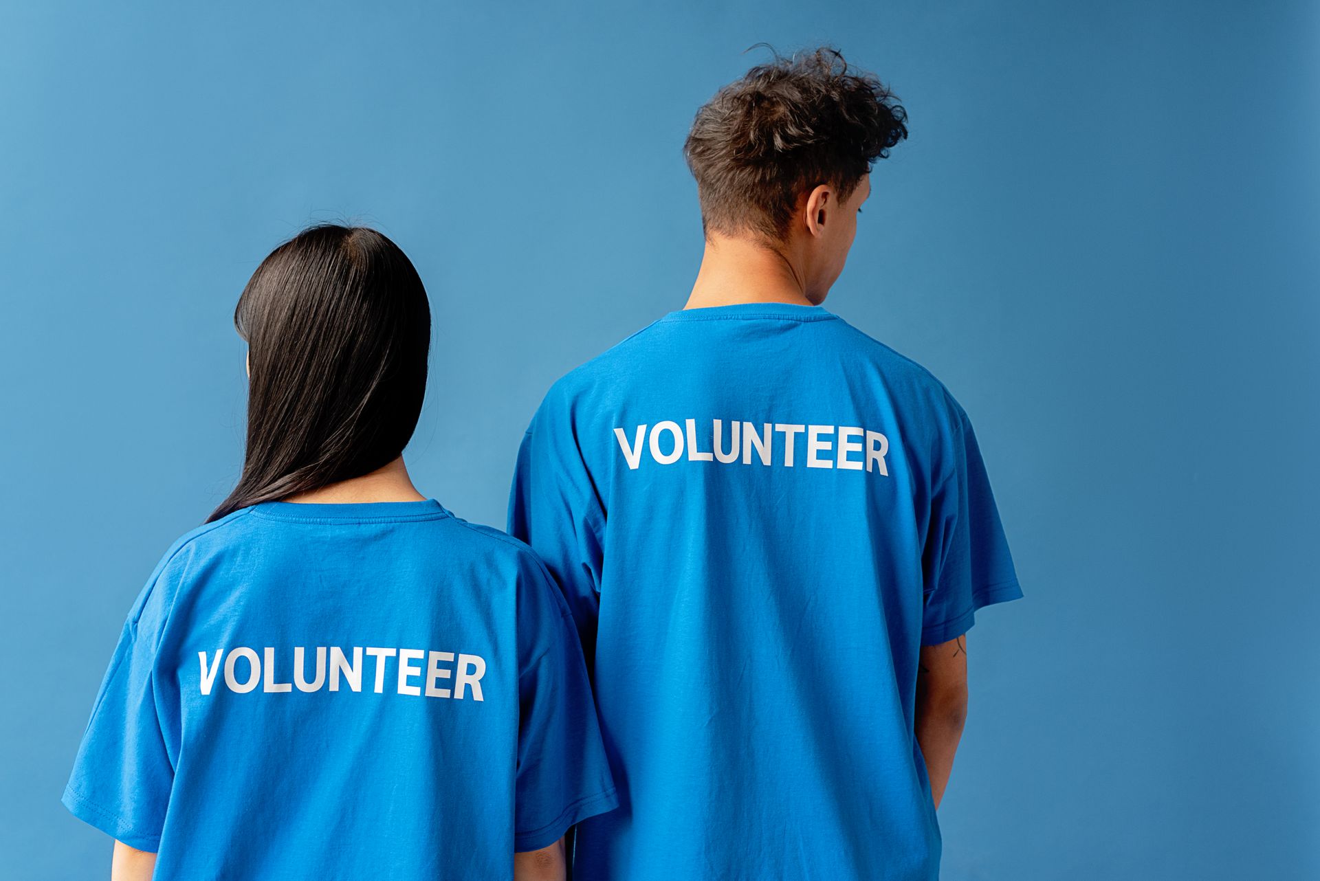 Volunteers in matching event t-shirts