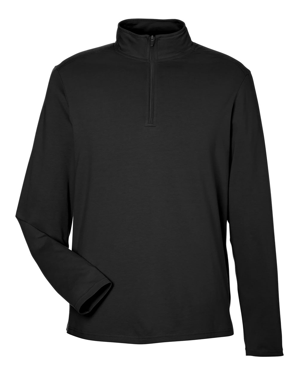 Devon & Jones DG425 Men's Raleigh Stretch Quarter-Zip Pullover in Black