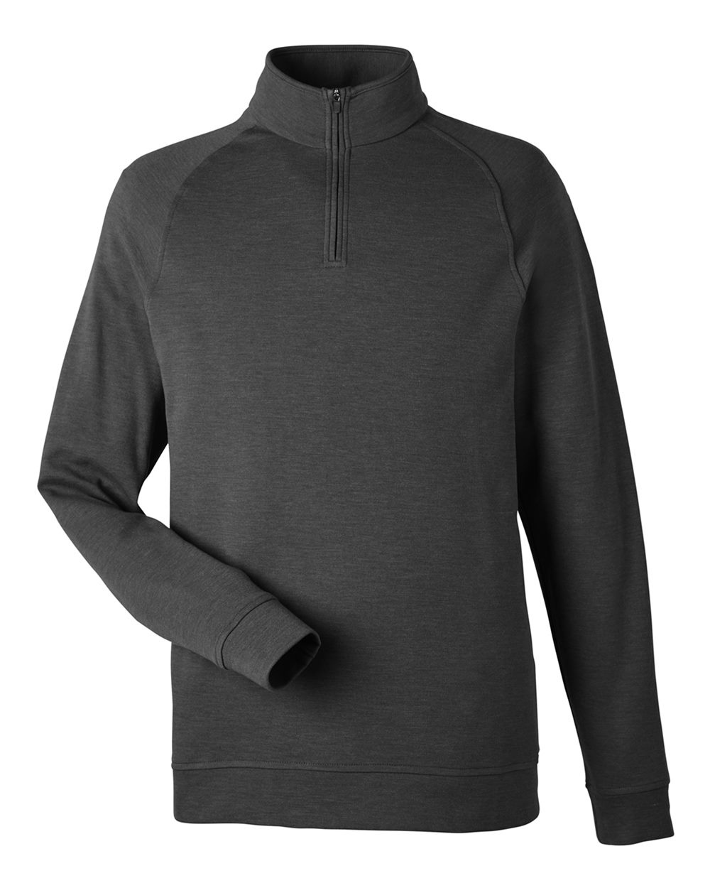 Devon & Jones DG481 Men's New Classics® Charleston Quarter-Zip Pullover in Black Melange