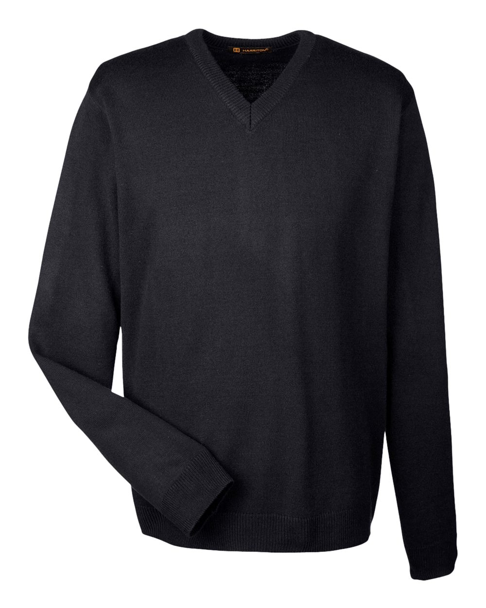Harriton M420 Men's Pilbloc™ V-Neck Sweater in Black