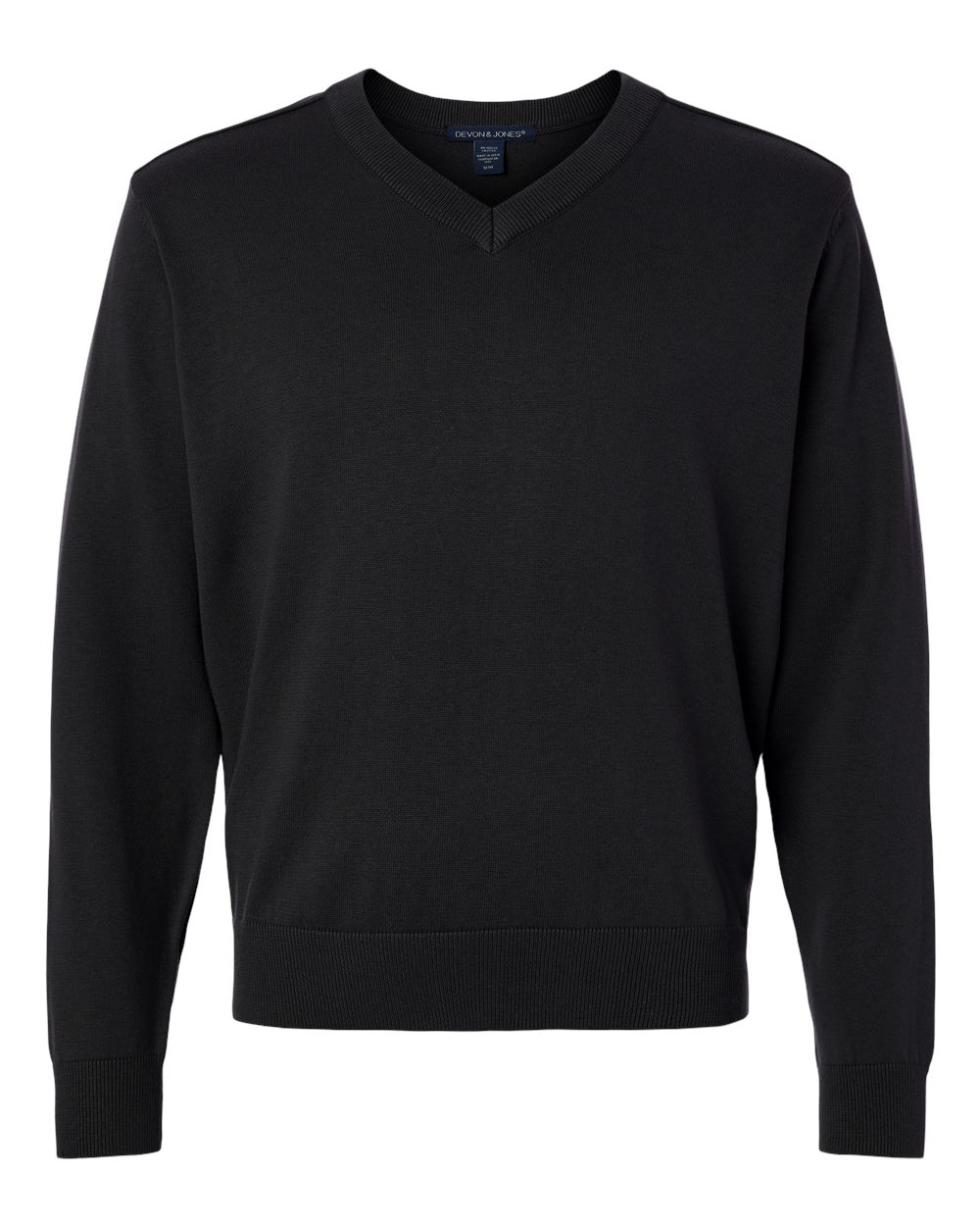 Devon & Jones DG445 Men's New Classics V-Neck Sweater in Black