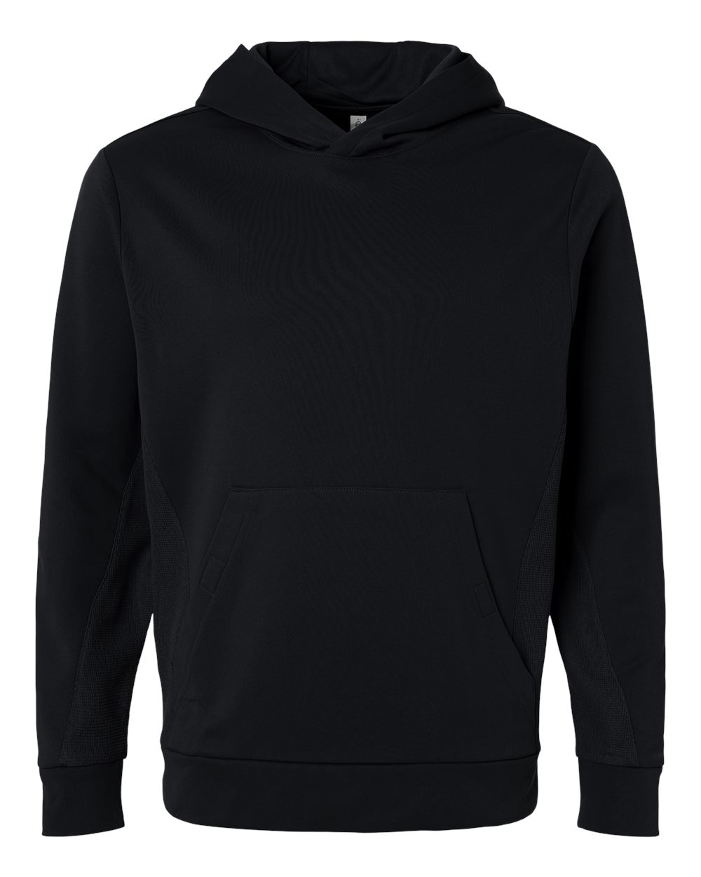 Team 365 TT400 Unisex Squad Hooded Tech Fleece Pullover in Black