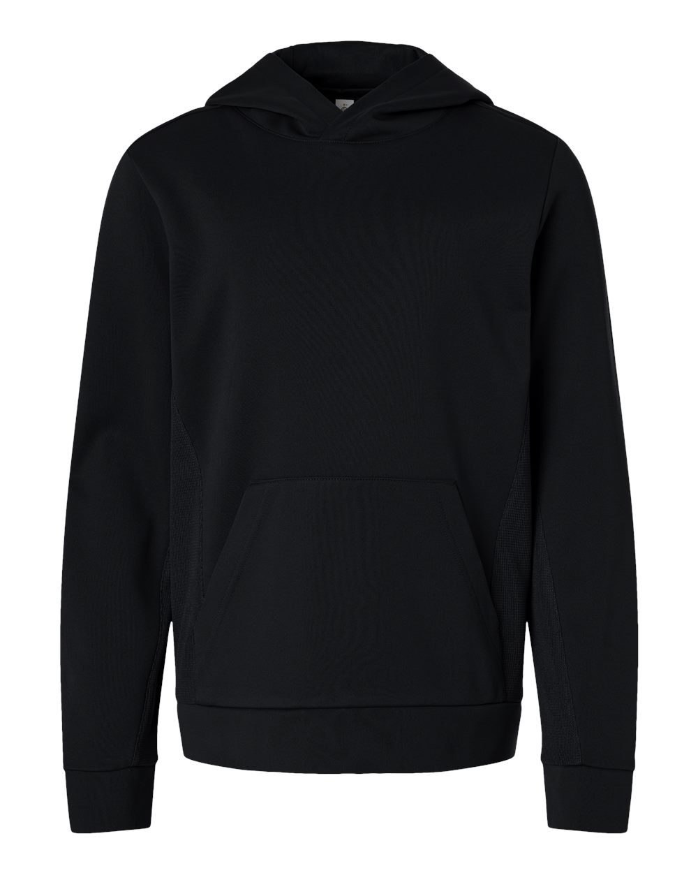 Team 365 TT400Y Youth Squad Hooded Tech Fleece Pullover in Black