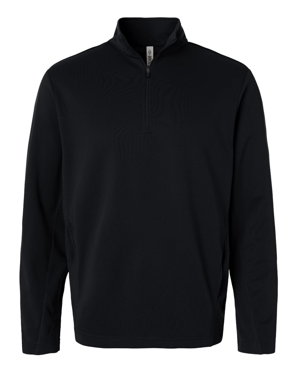 Team 365 TT401 Unisex Squad Cadet Quarter-Zip Tech Fleece Pullover in Black