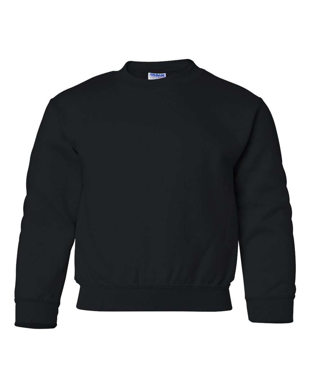 Gildan 18000B Youth Heavy Blend™ Crewneck Sweatshirt in Black