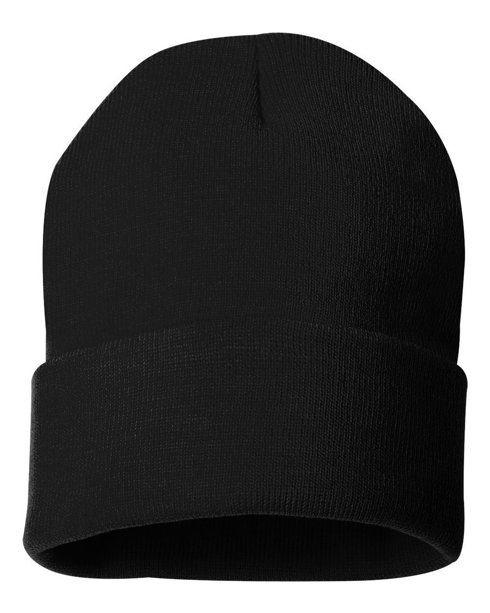 Sportsman SP12 12" Solid Cuffed Beanie in Black