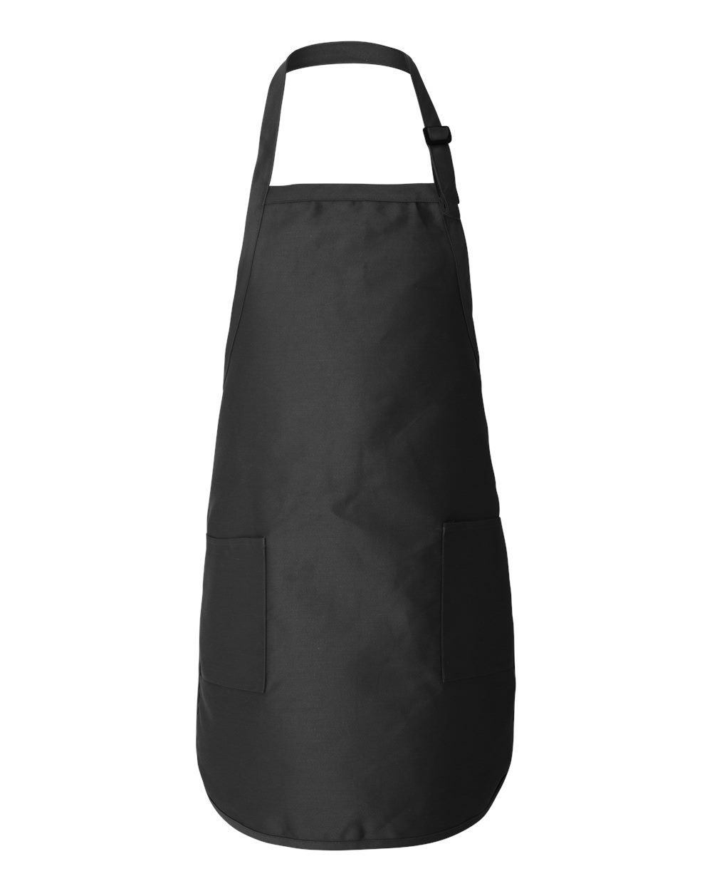Q-Tees Q4350 Full-Length Apron with Pockets in Black